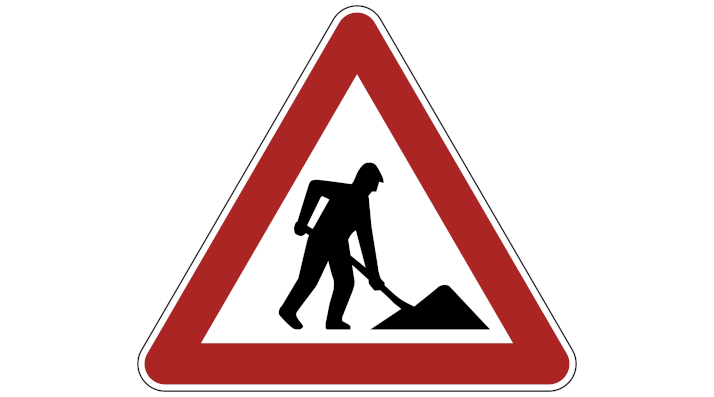 Verkherszeichen "Baustelle"